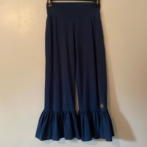 0413 Matilda Jane Ruffle Pants Wide Leg waist band Knit Blue paint by numbers - Picture 1 of 10